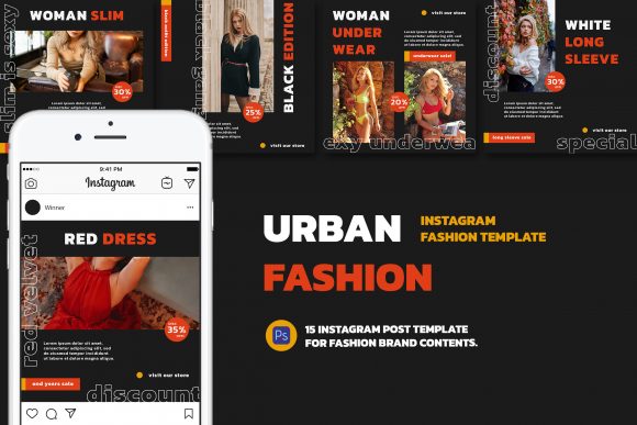 Download Instagram Fashion Post Template Vol.3 - Instagram Collection