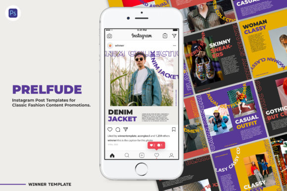 Download Prelfude Instagram Fashion Post Template - Instagram Collection