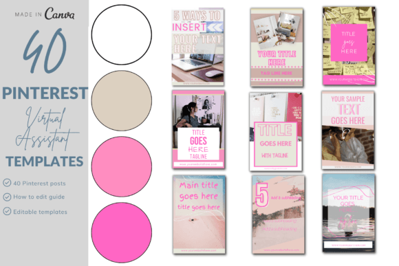Download Virtual Assistance Pinterest Template - Pinterest Collection