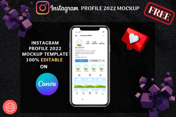 Download FREE Editable Instagram Profile Mockup - Instagram Collection
