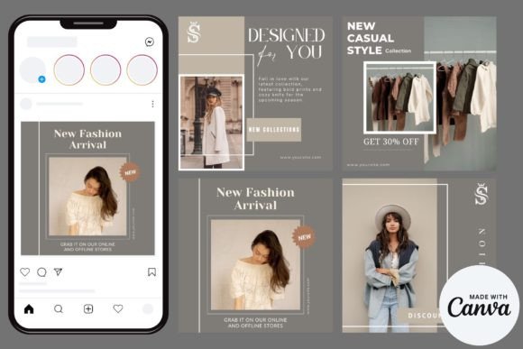 Download 4 Fashion Instagram Feed Templates - Instagram Collection
