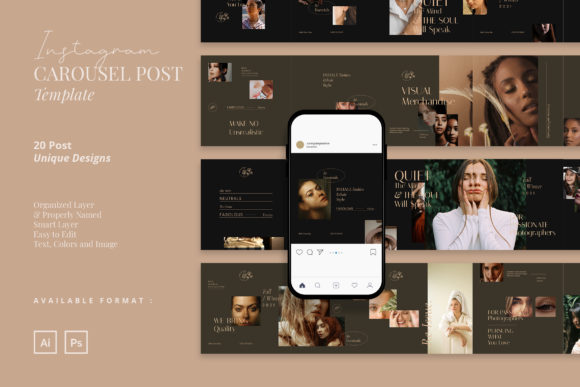 Download Beauty Instagram Carousel Post Template - Instagram Collection