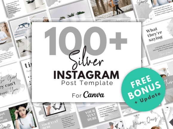 Download Silver Instagram Post Template Canva - Instagram Collection