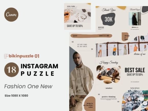 Download Fashion One New Instagram Puzzle Canva - Instagram Collection