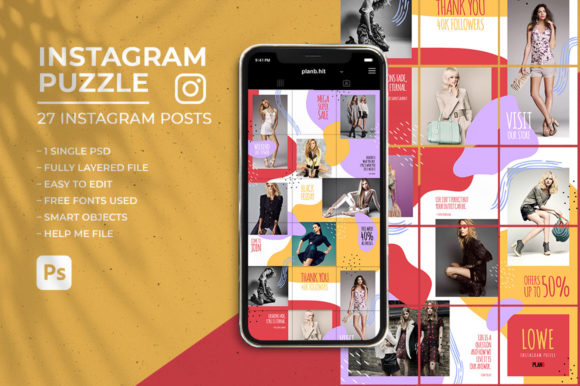 Download Lowe - Social Media Instagram Puzzle Feed - Instagram Collection