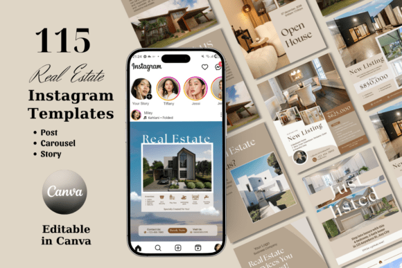 Download Real Estate Instagram Templates Canva Bu - Instagram Collection
