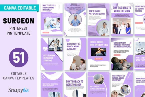 Download Surgeon Pinterest Canva Pin Template - Pinterest Collection