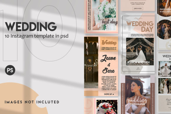 Download 10 Wedding Instagram Stories Set - Instagram Collection