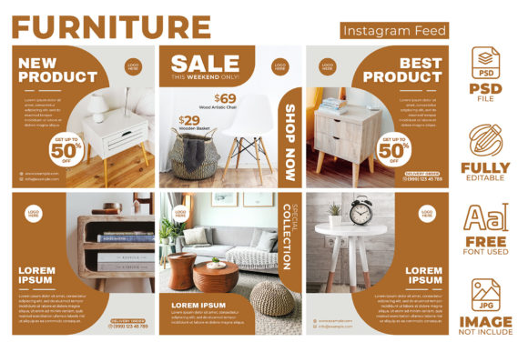 Download Furniture #01 Instagram Feeds Pack - Instagram Collection