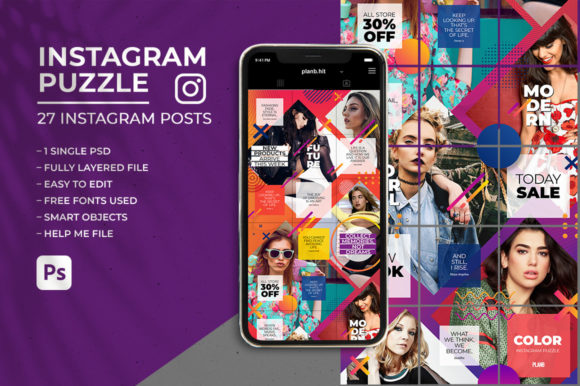 Download Color Instagram Puzzle - Instagram Collection