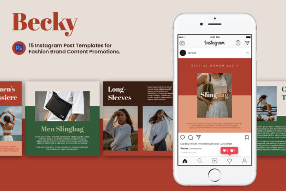 Download Becky Instagram Fashion Post Template - Instagram Collection