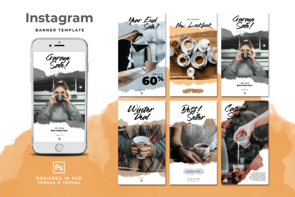Download Orange Banner Instagram Stories - Instagram Collection