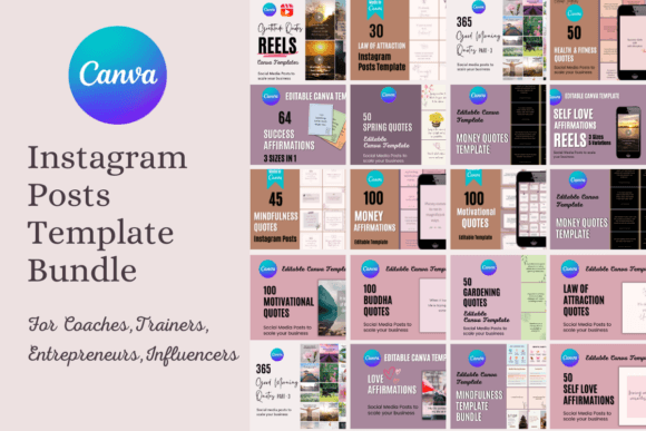 Download Instagram Post Canva Template Bundle - Instagram Collection