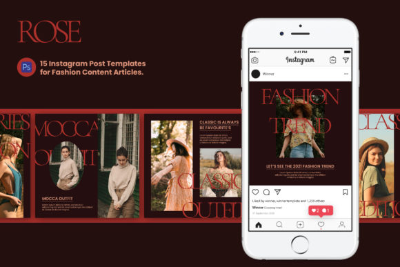 Download Rose Instagram Editorial Fashion Post - Instagram Collection