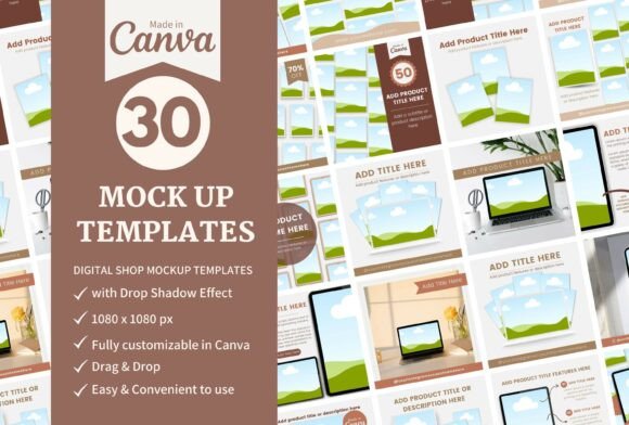 Download 30 Instagram Mockups Editable in Canva - Instagram Collection