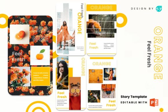 Download Instagram Stories Template - Orange - Instagram Collection
