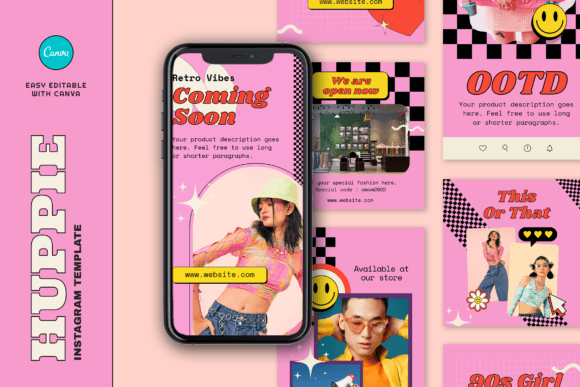 Download Huppie Retro Fashion Instagram Template - Instagram Collection