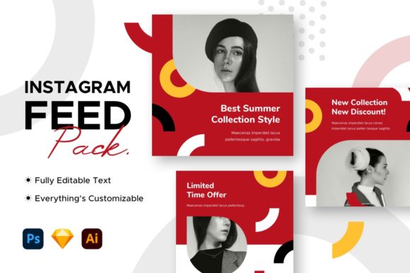Download Instagram Feed / Post Fashion Template - Fashion template Collection
