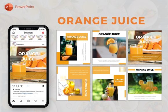 Download Template Instagram Business-Orange Juice - Instagram Collection