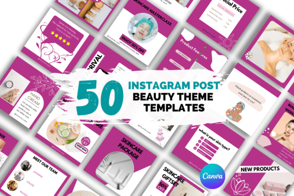 Download Beauty Theme Instagram Post Templates - Instagram Collection