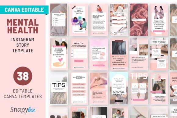 Download Mental Health Instagram Canva Story Temp - Instagram Collection