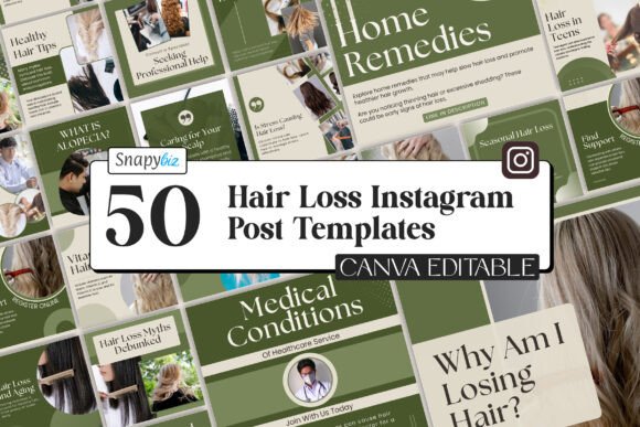 Download Hair Loss Canva Instagram Templates - Instagram Collection
