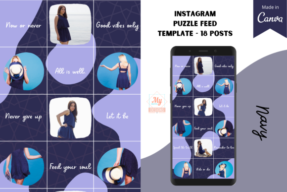 Download Canva Instagram Puzzle Feed Template - Instagram Collection