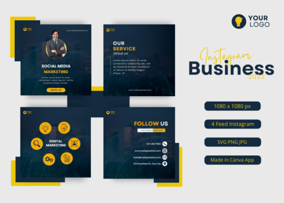 Download Modern Business Instagram Post Template - Instagram Collection