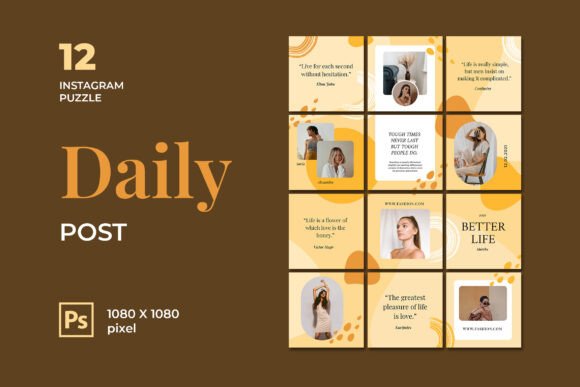 Download Orange Daily Post Instagram Puzzle - Instagram Collection